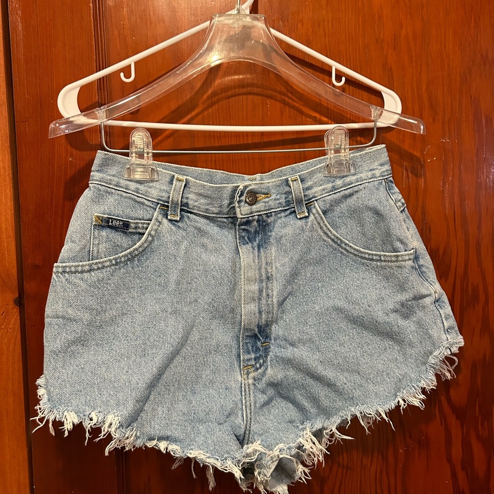 Vintage Lee Women's Blue Denim Shorts